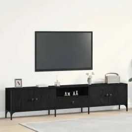 vidaxl-szafka-pod-telewizor-z-szuflada-czarny-dab-200-x-25-x-44-cm