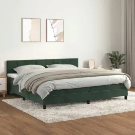 vidaxl-lozko-kontynentalne-z-materacem-zielone-aksamit-200x200-cm