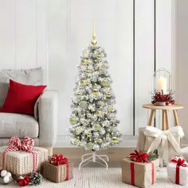vidaxl-sztuczna-choinka-z-zawiasami-z-podstawa-zielono-bialy-120-cm