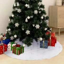 vidaxl-luksusowa-oslona-pod-choinke-biala-150-cm-sztuczne-futro