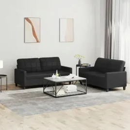 vidaxl-2-osobowa-sofa-z-poduszkami-czarna-sztuczna-skora