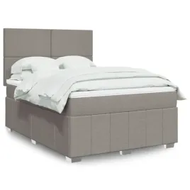 vidaxl-lozko-kontynentalne-z-materacem-taupe-tkanina-140x200-cm