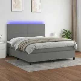 vidaxl-lozko-kontynentalne-z-materacem-ciemnoszara-tkanina-180x200cm