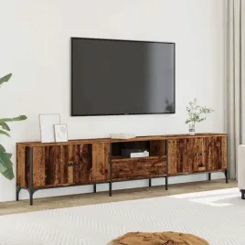 vidaxl-szafka-pod-tv-z-szuflada-stare-drewno-200x25x44-cm