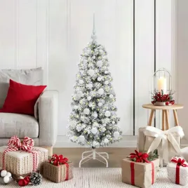 vidaxl-sztuczna-choinka-z-zawiasami-z-podstawa-zielono-bialy-120-cm