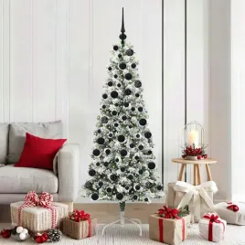 vidaxl-sztuczna-choinka-z-zawiasami-z-podstawa-zielono-bialy-180-cm