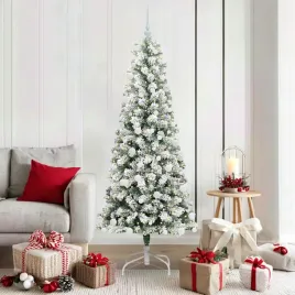 vidaxl-sztuczna-choinka-z-zawiasami-z-podstawa-zielono-bialy-180-cm