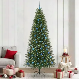 vidaxl-sztuczna-choinka-z-300-diodami-led-zielony-240-cm-pe-i-pvc