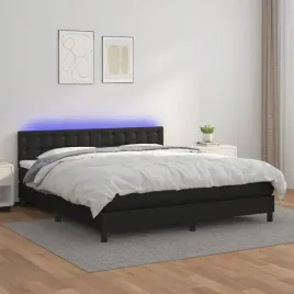 vidaxl-lozko-kontynentalne-z-materacem-i-led-czarna-ekoskora-180x200cm