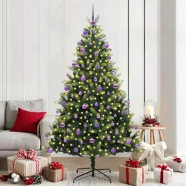 vidaxl-sztuczna-choinka-skladana-na-swieta-300-led-zielony-210-cm
