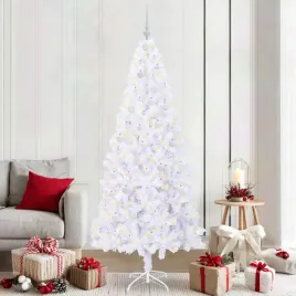 vidaxl-sztuczna-choinka-z-300-diodami-led-bialy-210-cm-pvc-i-stal