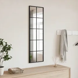 vidaxl-lustro-scienne-czarne-30x100-cm-prostokatne-zelazo