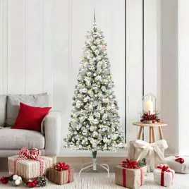 vidaxl-sztuczna-choinka-z-zawiasami-z-podstawa-zielono-bialy-180-cm