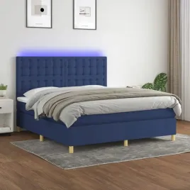 vidaxl-lozko-kontynentalne-z-materacem-niebieskie-160x200-cm-tkanina