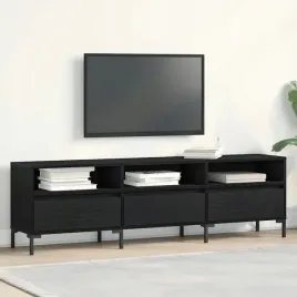 vidaxl-szafka-pod-telewizor-z-szuflada-czarny-dab-150-x-30-x-445-cm