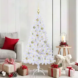 vidaxl-sztuczna-choinka-z-150-diodami-led-bialy-150-cm-pvc-i-stal