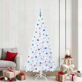 vidaxl-sztuczna-choinka-z-300-diodami-led-bialy-210-cm-pvc-i-stal