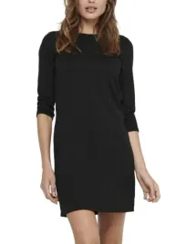 only-sukienka-damska-czarna-gladka-trapezowa-mini-rekaw-3-4-l-j-d