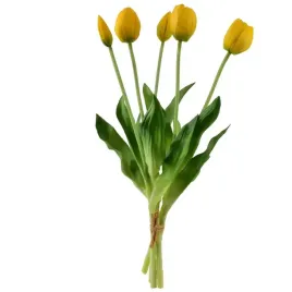 viridis-kwiat-sztuczny-bukiet-5-tulipanow-zolte-40cm