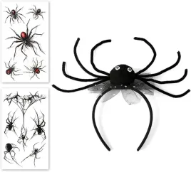 opaska-pajak-halloween-z-tatuazami-pajeczyny-zestaw-3-el