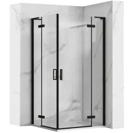 kabina-prysznicowa-90x100-czarna-uchylna-narozna-rea-hugo-double-black