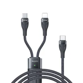 yesido-kabel-ca87-type-c-2w1-100w-1-4m-black-czarny
