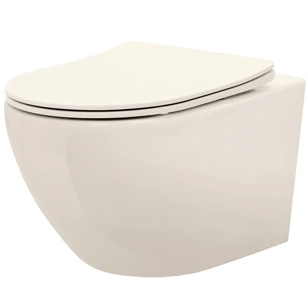 MISA WC WISZĄCA ECRU MISKA WC PODWIESZANA REA CARLO MINI RIMLESS