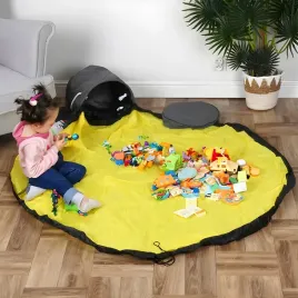 kosz-na-zabawki-z-mata-20l-skladany-worek-2w1-duzy-wodoodporny-szary-xxl