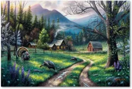 malowanie-po-numerach-dom-w-lesie-zagroda-dla-indykow-50x40-rama-kreatywne