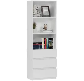 bialy-regal-biurowy-b-3-na-ksiazki-wyposazony-w-3-szuflady-i-3-polki