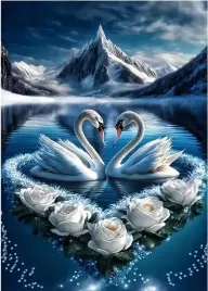 malowanie-po-numerach-labedzie-i-biale-kwiaty-50x40-cm-z-rama-kreatywne