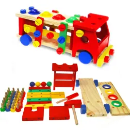 drewniane-auto-ciezarowka-samochod-do-skrecania-klocki-mlotek-sorter-duzy