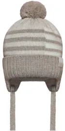 czapka-dziecieca-z-pomponem-ciepla-bezowa-40-42