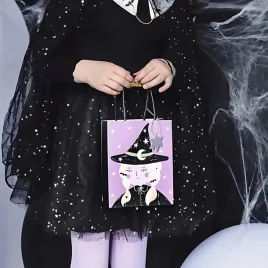 torebka-prezentowa-rozowa-z-czarownica-wiedzma-halloween-14x18x8cm