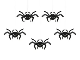 dekoracja-papierowa-pajak-pajaki-czarne-wiszace-halloween-5szt