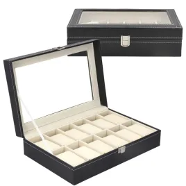 etui-na-zegarki-12-szt-szkatulka-organizer-na-bizuterie-czarna-premium