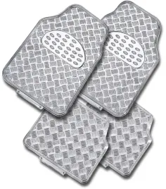 dywaniki-samochodowe-alu-aluminiowe-chrom-silver-kompet-uniwersalne-gumowe