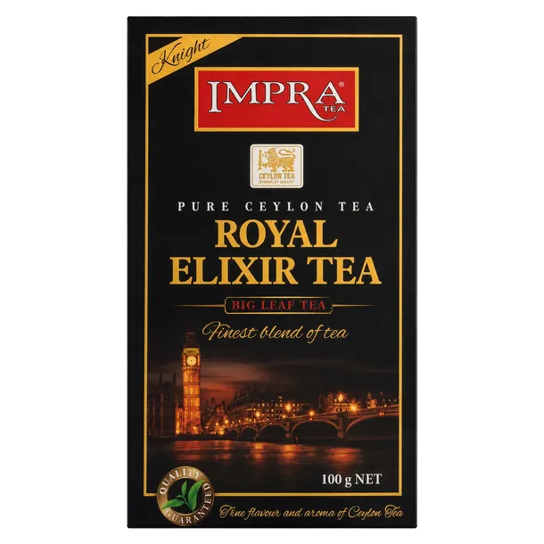 Herbata Impra KNIGHT cejlońska herbata LIŚCIASTA royal elixir tea 100 g
