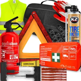 gasnica-apteczka-trojkat-zestaw-do-naprawy-opon-wkrety-tire-doctor-torba