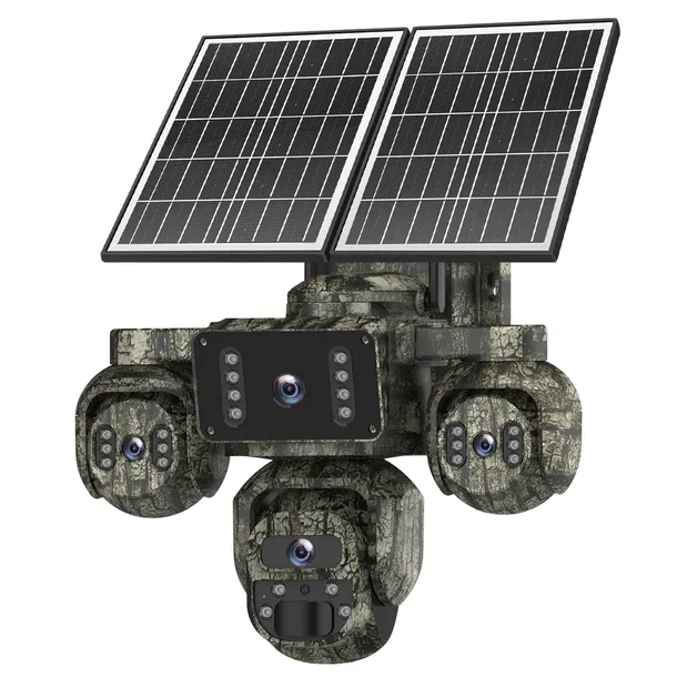 Fotopułapka GSM Kamera Leśna SOLAR 4 KAMERY OBROTOWA 20 MPX Zoom Visnex 4G