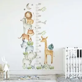 miarka-wzrostu-dla-dzieci-naklejka-scienna-zwierzeta-pcv-60-160-cm