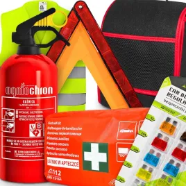 gasnica-1kg-ogniochron-apteczka-trojkat-bezpieczniki-kamizelka-torba