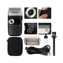 golarka-meska-kemei-km-2026-podwojne-ostrze-led-120-min-pracy