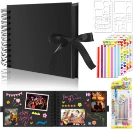 album-na-zdjecia-scrapbook-do-samodzielnego-ozdobienia-naklejki-pisaki-diy