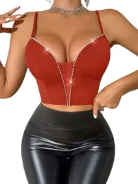 shein-top-damski-brazowy-z-cekinami-40-42-lgp