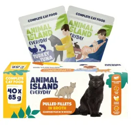 mokra-karma-dla-kota-animal-island-everyday-mix-cielecina-indyk-40x85-g