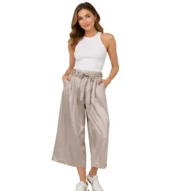 spodnie-damskie-silvian-heach-satynowe-culottes