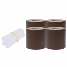 oslony-na-ogrodzenie-4-szt-pvc-35x019-m-brazowe
