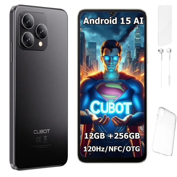 Smartfon CUBOT A40 6,88" 12/256GB DUAL SIM NFC ANDROID 15 + ETUI + FOLIA