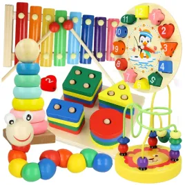 cymbalki-labirynt-sorter-zegar-gasienica-drewniane-zabawki-zestaw-6w1
